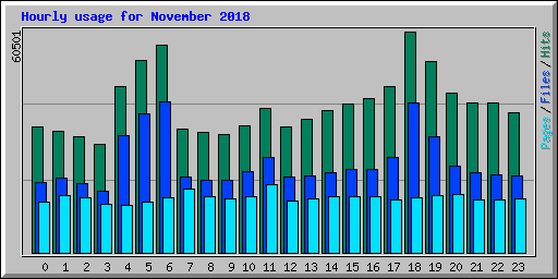 Hourly usage for November 2018