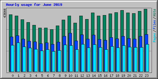 Hourly usage for June 2019