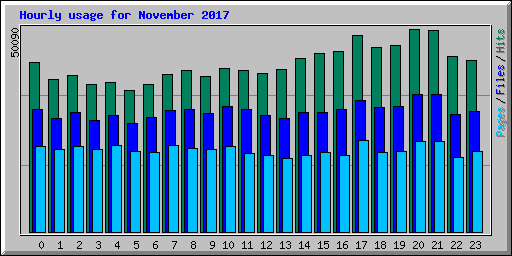 Hourly usage for November 2017